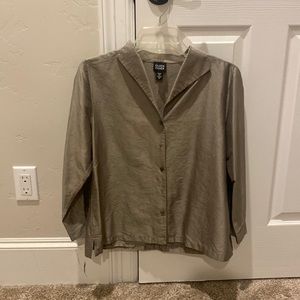 Eileen Fisher long sleeve button down shirt